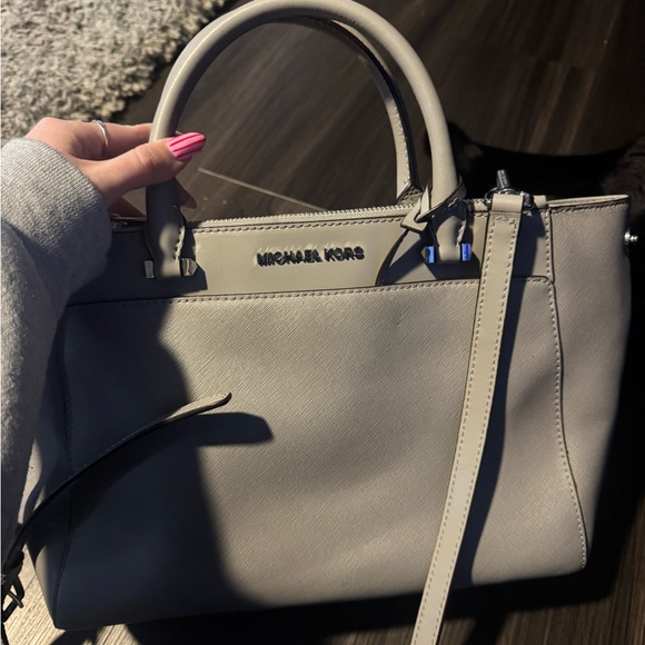 Michael Kors Elegant Gray Satchel